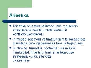 Ärieetika powerpoint #3