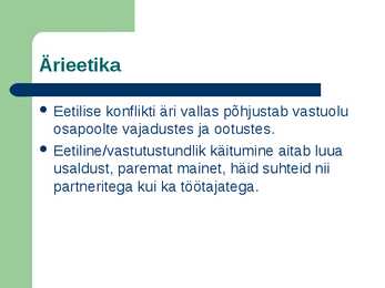 Ärieetika powerpoint #4