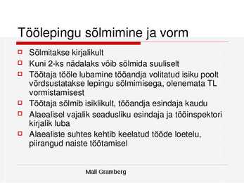 Tööõigused #14