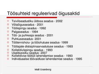 Tööõigused #3