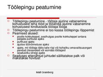 Tööõigused #22
