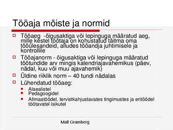 Tööõigused #30