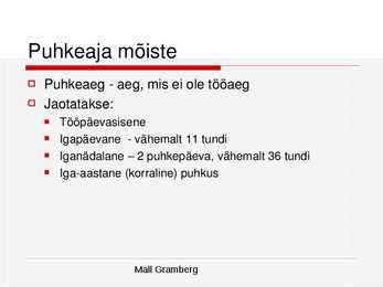 Tööõigused #33