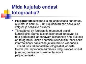Fotograafi karjäär #2