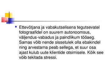 Fotograafi karjäär #4