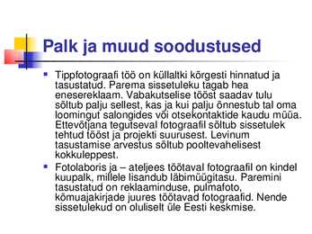Fotograafi karjäär #10