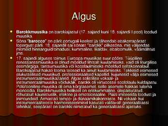 Barokkmuusika esitlus #2
