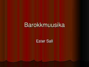 Barokkmuusika esitlus