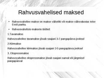 Rahvusvaheline majanduse esitlus #2