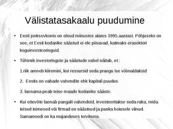 Rahvusvaheline majanduse esitlus #7