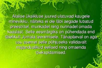 Üksiklus kui eluviis #3