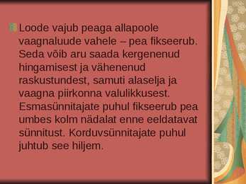 Lapseootus ja sünd #11