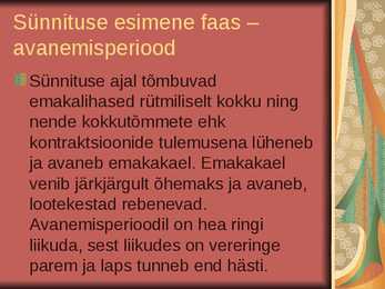 Lapseootus ja sünd #15