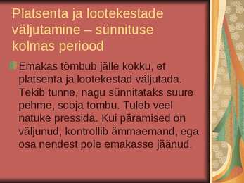 Lapseootus ja sünd #19