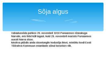 Vabadussõda powerpoint #2