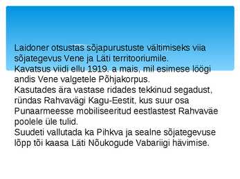 Vabadussõda powerpoint #11
