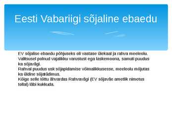 Vabadussõda powerpoint #5