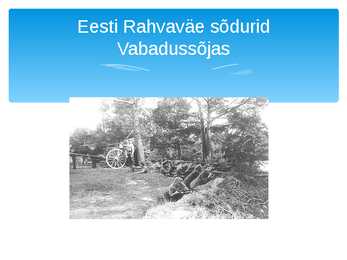 Vabadussõda powerpoint #6