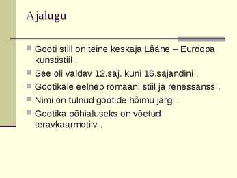 Gooti kunsti esitlus #2