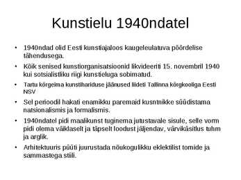 Eesti kunst pärast II maailmasõda #2