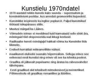 Eesti kunst pärast II maailmasõda #11