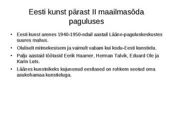 Eesti kunst pärast II maailmasõda #14