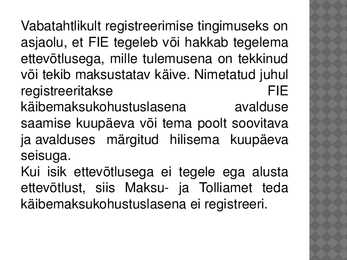 FIE ja käibemaks #12