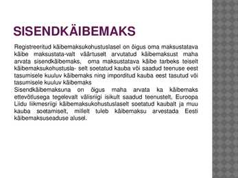 FIE ja käibemaks #18