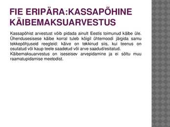 FIE ja käibemaks #20