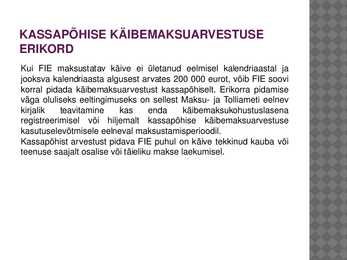 FIE ja käibemaks #21