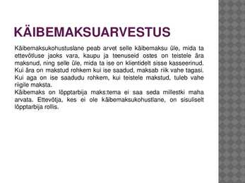 FIE ja käibemaks #7