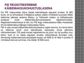 FIE ja käibemaks #10