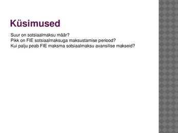 FIE ja sotsiaalmaks #13