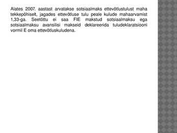 FIE ja sotsiaalmaks #3