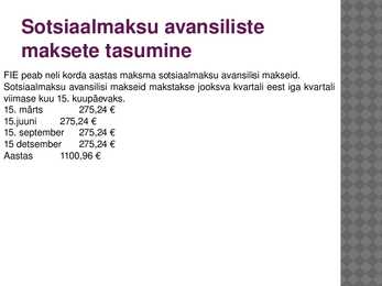 FIE ja sotsiaalmaks #4