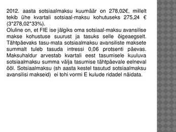 FIE ja sotsiaalmaks #5