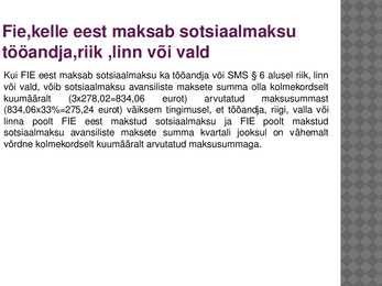 FIE ja sotsiaalmaks #10
