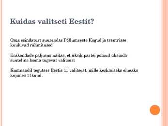 Eesti sisepoliitiline areng 1920 aastatel #4