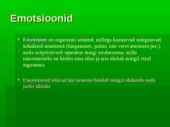 Emotsioonid esitlus #2