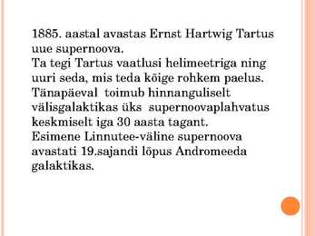Esimese Linnutee-välise supernoova avastamine #2