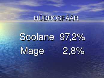 Hüdrosfäär Powerpointi esitlus