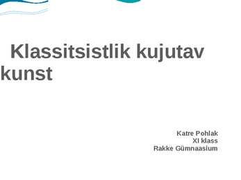 Esitlus-Klassitsistlik kujutav kunst