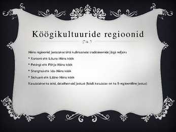 Hiina rahvusköögi esitlus #4