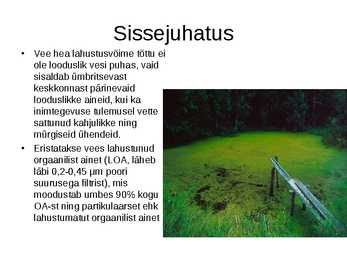 Lahustunud orgaanilise aine tähtsus veekogudes #2