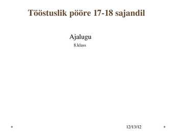 Tööstuslik pööre 17-18 sajandil