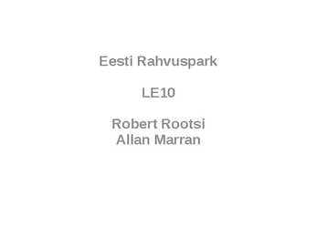 Esitlus-Eesti rahvuspargid