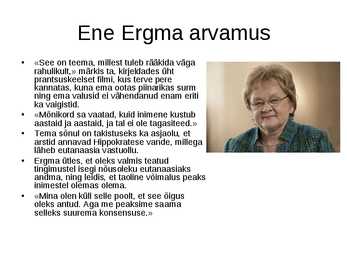 Eutanaasia seadustamine Eestis #4