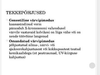 Värvipimedus - ettekanne #9