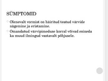 Värvipimedus - ettekanne #10
