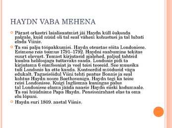 Franz Joseph Haydn - eluloo esitlus #6
